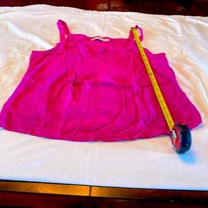 Loft magenta linen tank top L